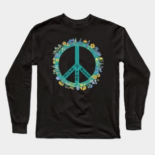 Save the Bees Peace, Honeybees and Nature Lover, Peace Sign Long Sleeve T-Shirt